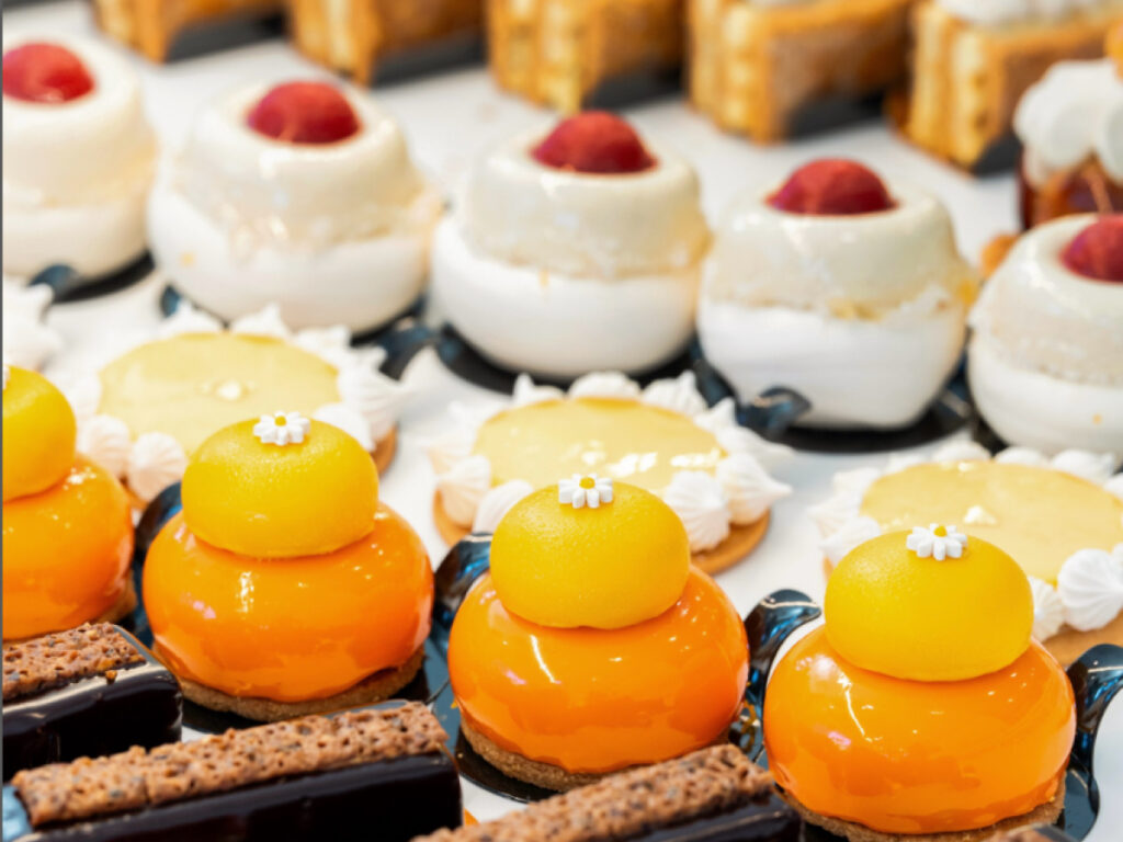 Artelice Patisserie row of specialty pastries