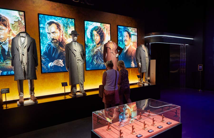 Wizard costumes on display at an exhibit