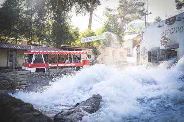 Universal Studios Hollywood reissues iconic Glamor Trams as world-renowned Studio Tour celebrates a milestone 60 years with new and nostalgic enhancements, including a unique step off tram and onto a movie set moment, a reimagined Earthquake attraction, return of the Runaway Train and a colossal Jurassic World T. rex dinosaur encounter from April 26 through August 11, 2024.